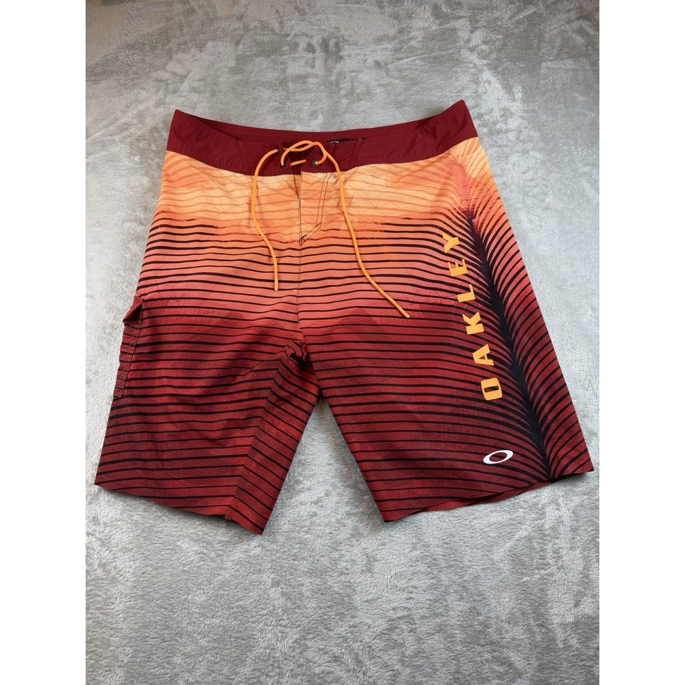Oakley Performance Fit Swim Boardshorts Men's Size 34 Pocket No Liner